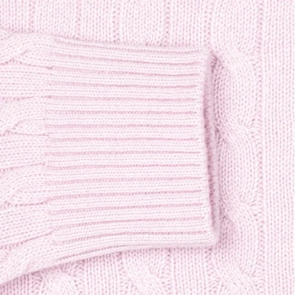 VINEYARD VINE Pink Cashmere
Cable Crew Neck Sweater - Picture 4 of 5